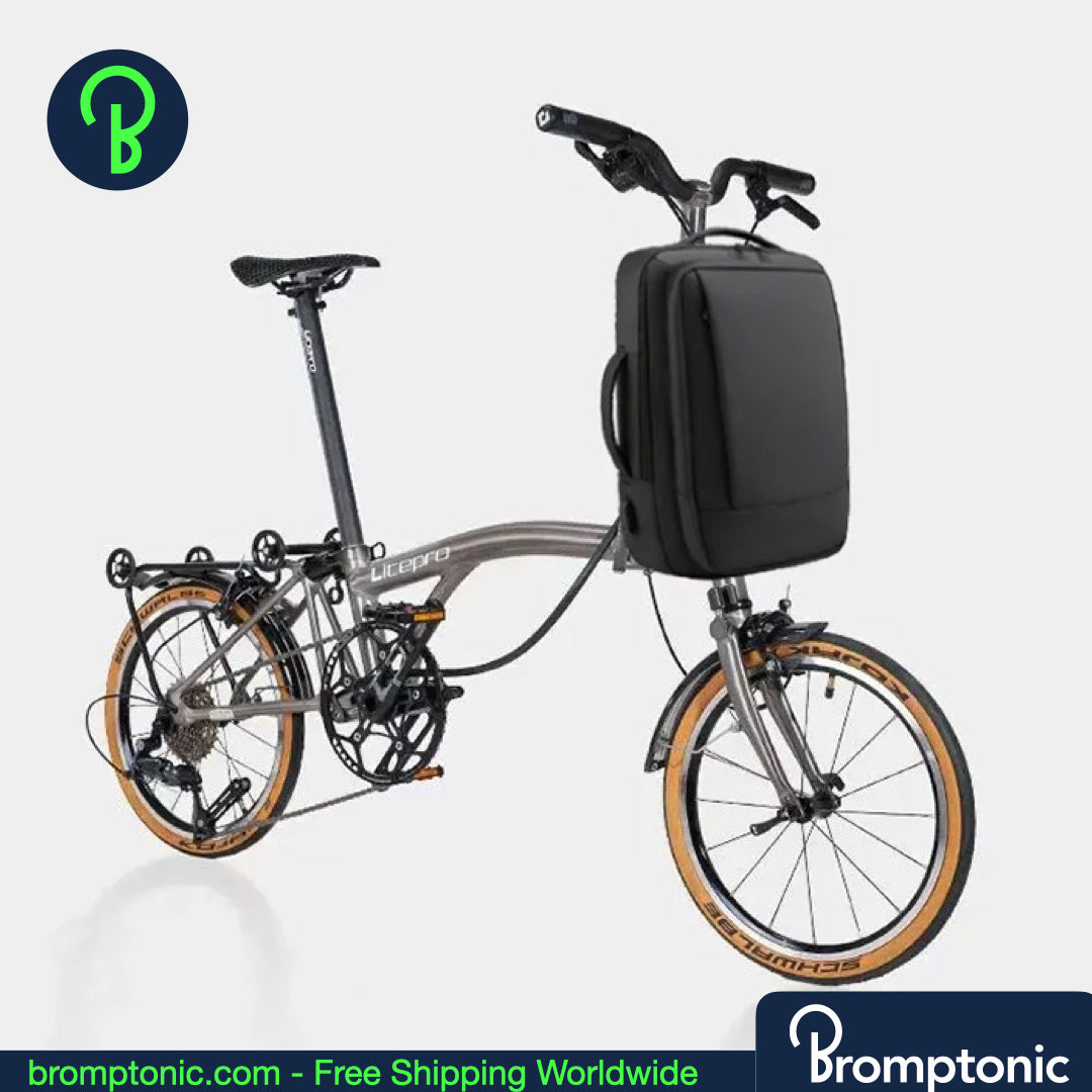 Brompton Business Backpack – Expandable Commuter Bag with Carrier Block Bracket (A/C/G/P/T Line)
