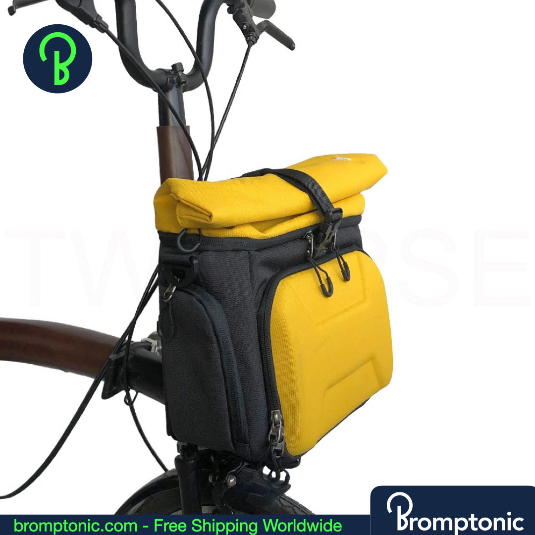 Brompton Roll-Top Front Bag - 12.6L Expandable Hard-Shell Commuter Bag (A/C/G/P/T Line)