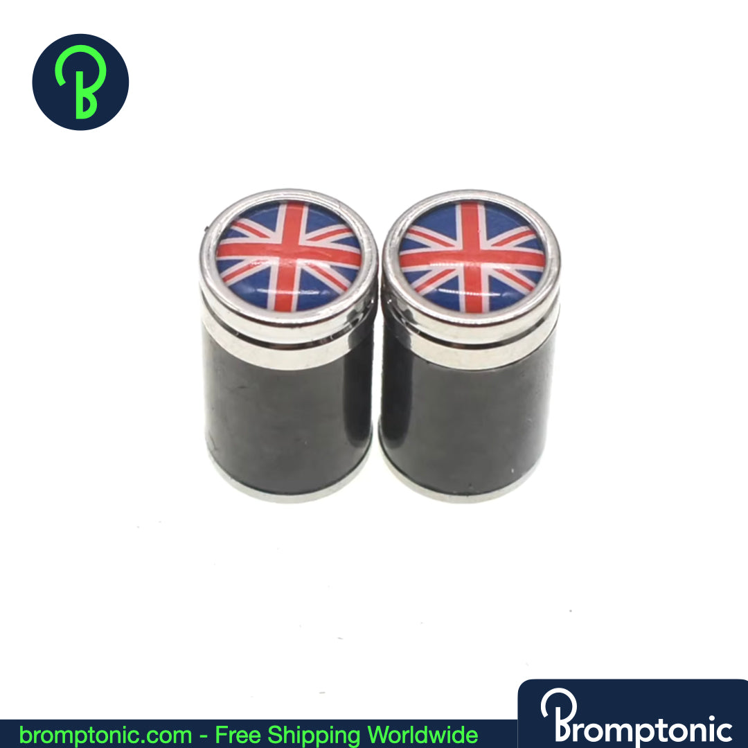 Brompton Union Jack Valve Caps - Schrader (A/C/G Line)
