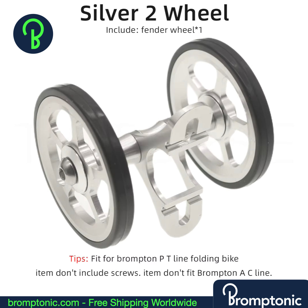 Brompton Mudguard Easywheel - Double roue CNC pour P Line & T Line (avec garde-boue)