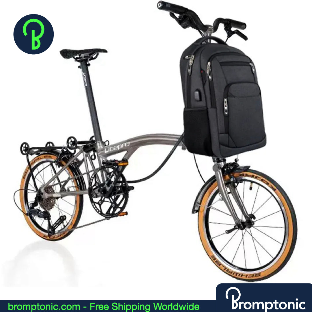 Sac à dos Brompton Commuter 25L - Sac d'affaires et de voyage avec cadre de transport frontal (A/C/G/P/T Line)