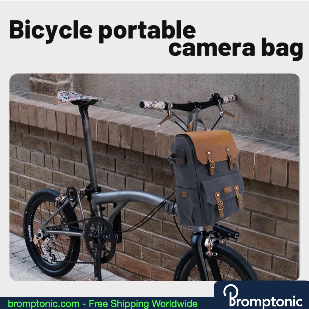 Sac à dos Brompton pour appareil photo - Sac photo DSLR en toile vintage avec cadre de transport frontal (A/C/G/P/T Line)