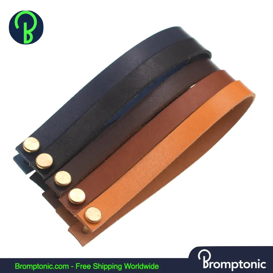 Brompton Leather Strip for quick release bag Bromptonic