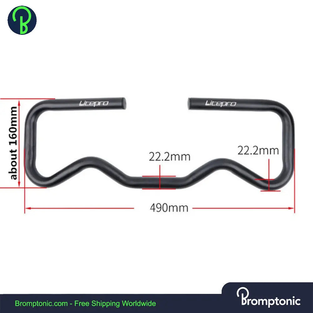 Brompton Mini P Handlebar (490x160mm) Bromptonic