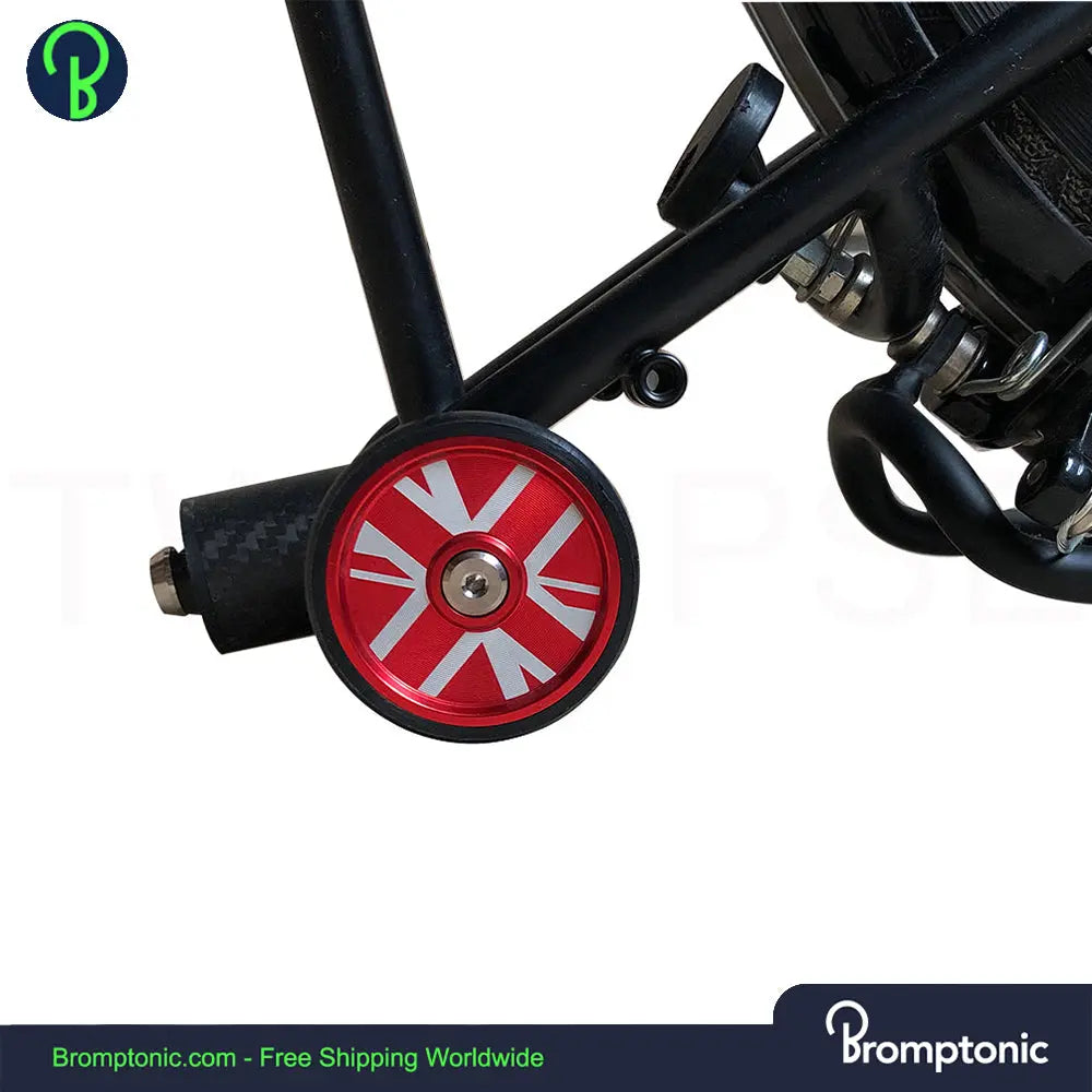 Brompton Rear Rack Wheels With British Flag Bromptonic