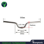 Brompton Ultra Light Titanium M Type Riser Handle Bar Bromptonic